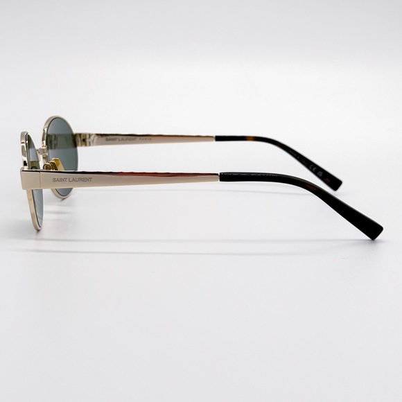 NEW SAINT LAURENT SL692 003 ROUND GREEN GOLD WOMEN SUNGLASSES SAINT LAURENT - Picture 8 of 14